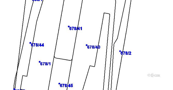 Parcela st. 678/40 v KÚ Štěrboholy, Katastrální mapa