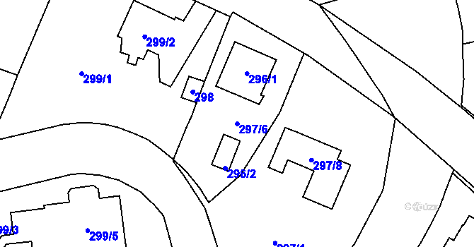 Parcela st. 297/6 v KÚ Štěrboholy, Katastrální mapa