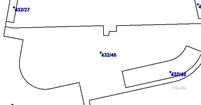 Parcela st. 432/46 v KÚ Štěrboholy, Katastrální mapa