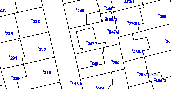 Parcela st. 248 v KÚ Dolní Měcholupy, Katastrální mapa