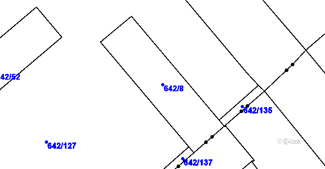 Parcela st. 642/8 v KÚ Dolní Měcholupy, Katastrální mapa