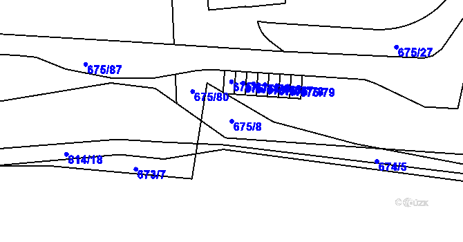 Parcela st. 675/8 v KÚ Dolní Měcholupy, Katastrální mapa