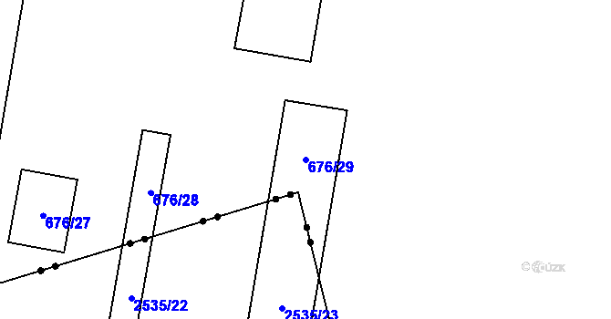 Parcela st. 676/29 v KÚ Dolní Měcholupy, Katastrální mapa