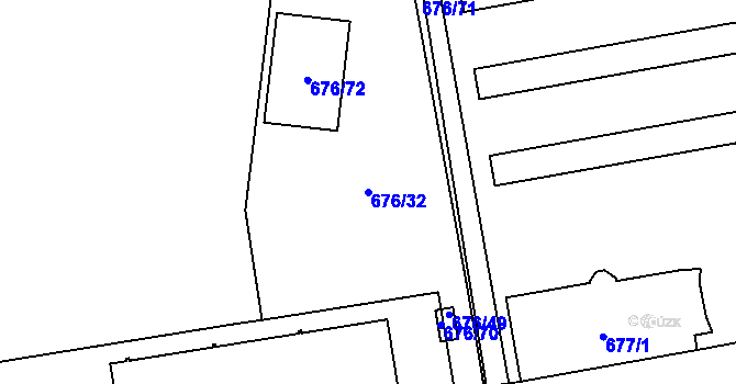 Parcela st. 676/32 v KÚ Dolní Měcholupy, Katastrální mapa