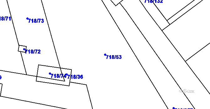 Parcela st. 718/53 v KÚ Dolní Měcholupy, Katastrální mapa