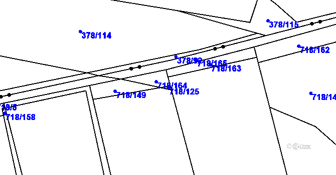 Parcela st. 718/125 v KÚ Dolní Měcholupy, Katastrální mapa