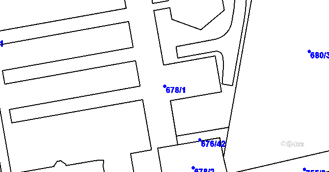 Parcela st. 678/1 v KÚ Dolní Měcholupy, Katastrální mapa