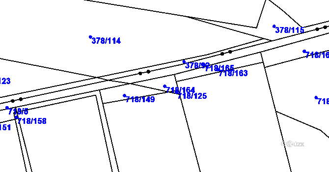 Parcela st. 718/164 v KÚ Dolní Měcholupy, Katastrální mapa