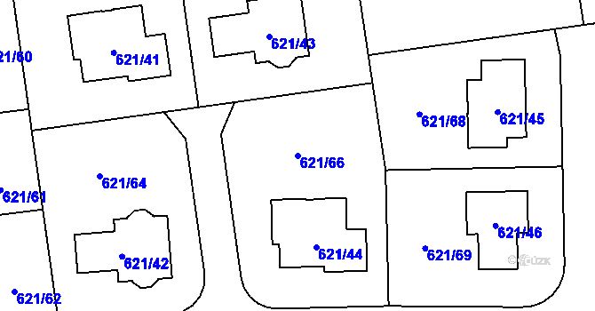 Parcela st. 621/66 v KÚ Dolní Měcholupy, Katastrální mapa