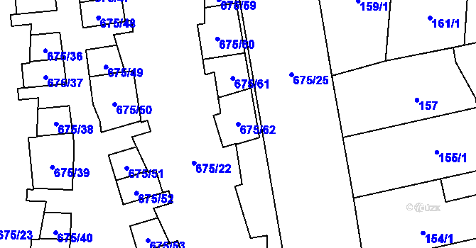 Parcela st. 675/62 v KÚ Dolní Měcholupy, Katastrální mapa