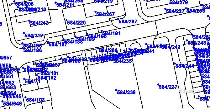Parcela st. 584/231 v KÚ Dolní Měcholupy, Katastrální mapa