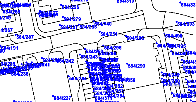 Parcela st. 584/298 v KÚ Dolní Měcholupy, Katastrální mapa