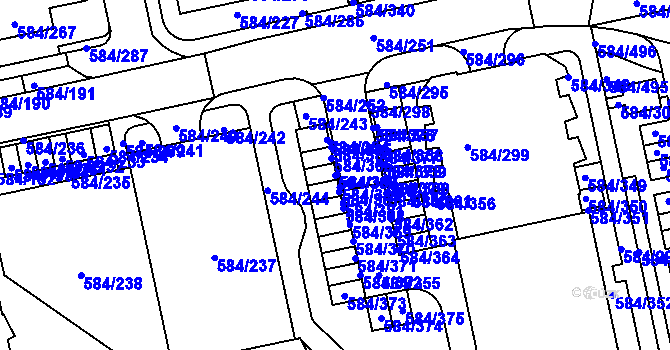 Parcela st. 584/366 v KÚ Dolní Měcholupy, Katastrální mapa