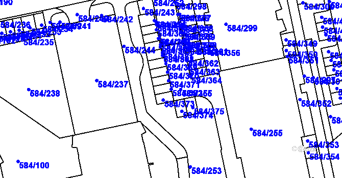 Parcela st. 584/372 v KÚ Dolní Měcholupy, Katastrální mapa