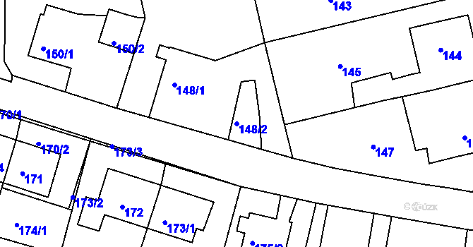 Parcela st. 148/2 v KÚ Horní Měcholupy, Katastrální mapa