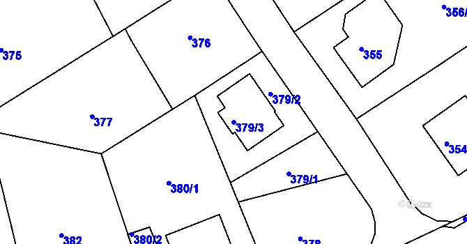 Parcela st. 379/3 v KÚ Horní Měcholupy, Katastrální mapa
