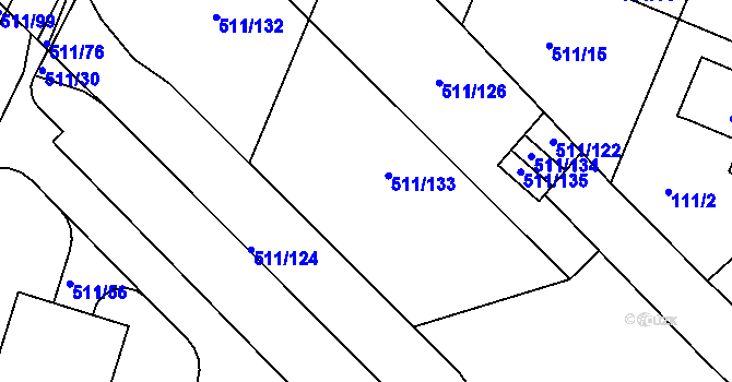 Parcela st. 511/1 v KÚ Horní Měcholupy, Katastrální mapa