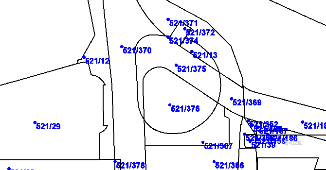 Parcela st. 521/13 v KÚ Horní Měcholupy, Katastrální mapa