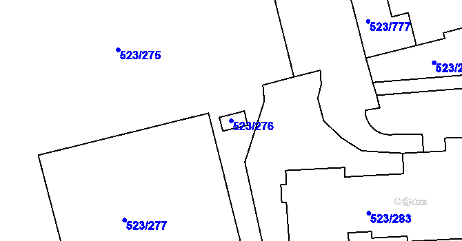 Parcela st. 523/276 v KÚ Horní Měcholupy, Katastrální mapa