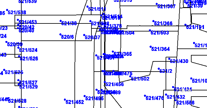 Parcela st. 521/377 v KÚ Horní Měcholupy, Katastrální mapa