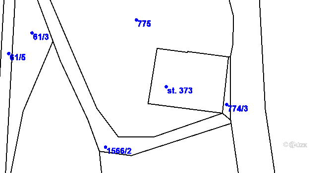 Parcela st. 373 v KÚ Prachatice, Katastrální mapa
