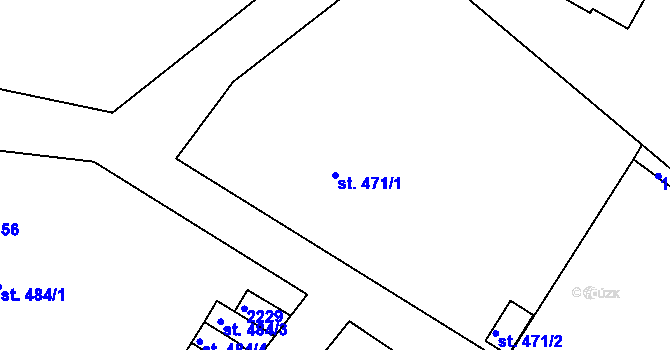 Parcela st. 471/1 v KÚ Prachatice, Katastrální mapa