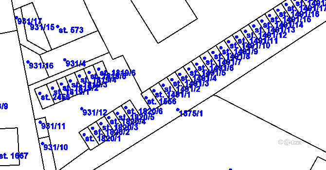 Parcela st. 1491/2 v KÚ Prachatice, Katastrální mapa