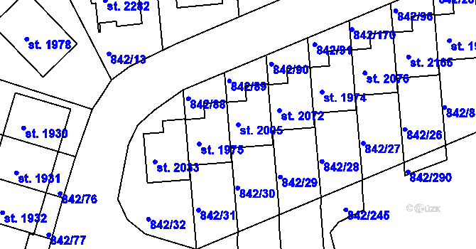 Parcela st. 2005 v KÚ Prachatice, Katastrální mapa