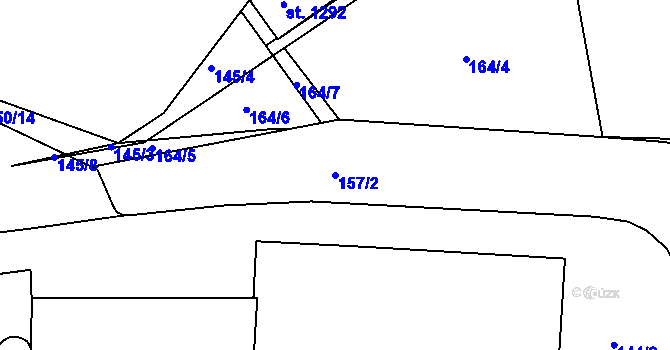 Parcela st. 157/2 v KÚ Prachatice, Katastrální mapa