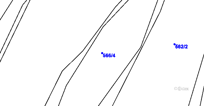 Parcela st. 566/4 v KÚ Prachatice, Katastrální mapa
