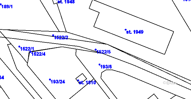 Parcela st. 1522/5 v KÚ Prachatice, Katastrální mapa