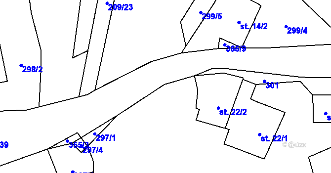 Parcela st. 365/41 v KÚ Kahov, Katastrální mapa