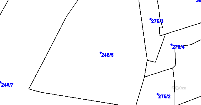 Parcela st. 246/5 v KÚ Prachomety, Katastrální mapa