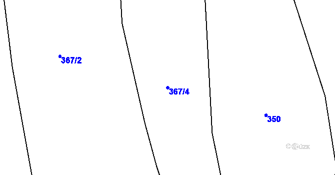 Parcela st. 367/4 v KÚ Prachovice, Katastrální mapa