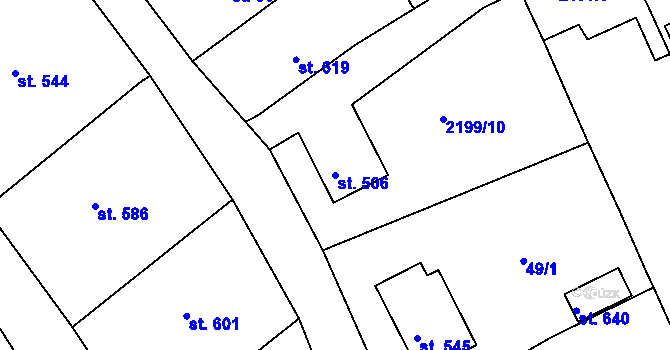 Parcela st. 506 v KÚ Prakšice, Katastrální mapa