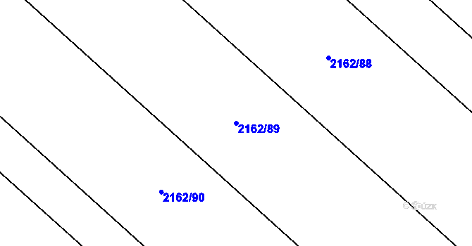 Parcela st. 2162/89 v KÚ Prakšice, Katastrální mapa