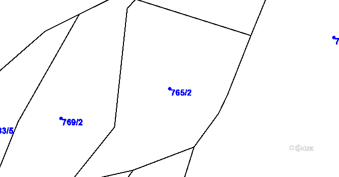 Parcela st. 765/2 v KÚ Prapořiště, Katastrální mapa