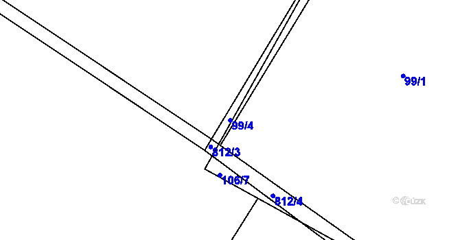 Parcela st. 99/4 v KÚ Kobylice, Katastrální mapa