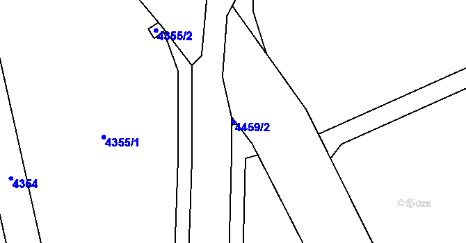 Parcela st. 4459/2 v KÚ Pravice, Katastrální mapa