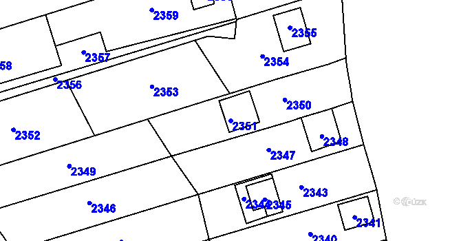 Parcela st. 2351 v KÚ Pravlov, Katastrální mapa