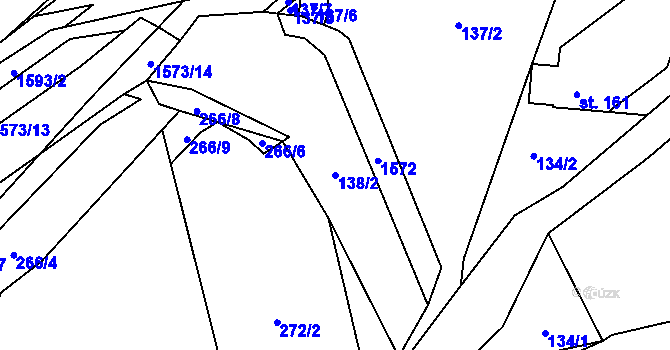 Parcela st. 138/2 v KÚ Prlov, Katastrální mapa