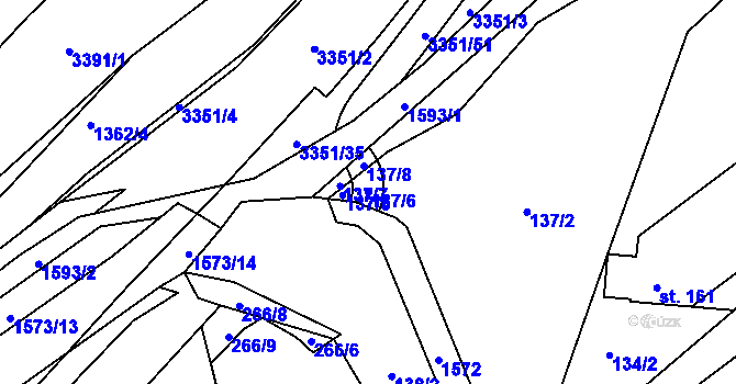 Parcela st. 137/6 v KÚ Prlov, Katastrální mapa
