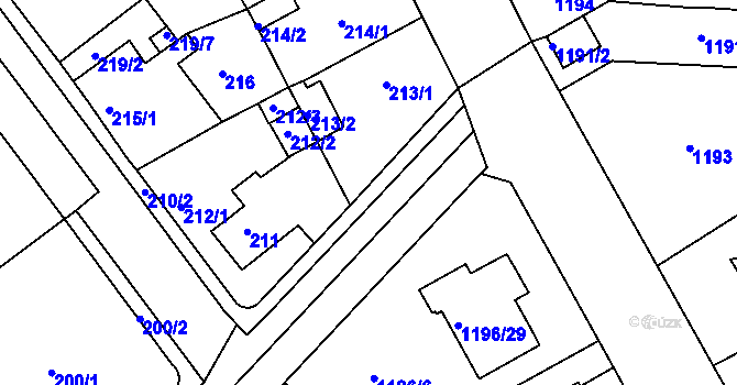 Parcela st. 209/3 v KÚ Proboštov u Teplic, Katastrální mapa