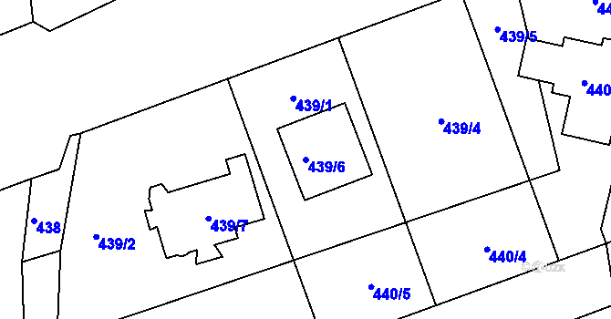 Parcela st. 439/6 v KÚ Proboštov u Teplic, Katastrální mapa