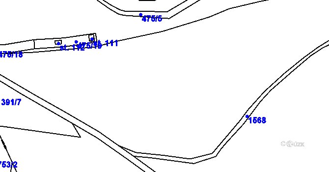 Parcela st. 487/1 v KÚ Prohoř, Katastrální mapa