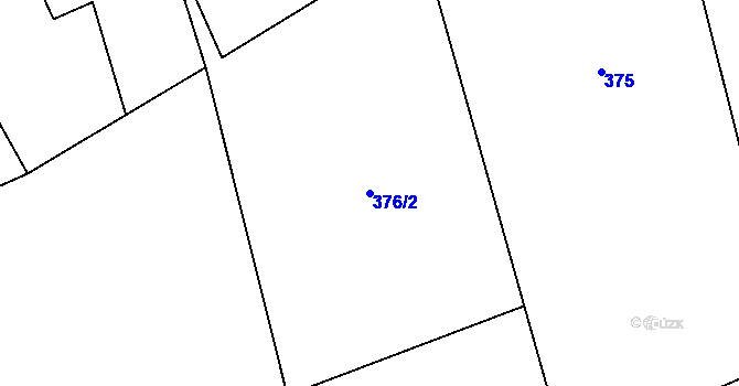 Parcela st. 376/2 v KÚ Prohoř, Katastrální mapa