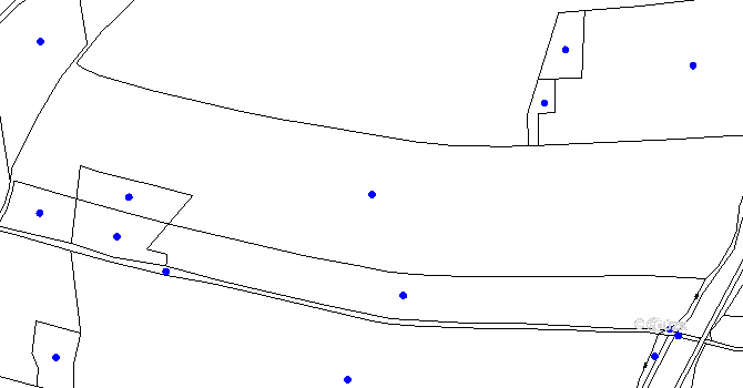 Parcela st. 667/1 v KÚ Prohoř, Katastrální mapa