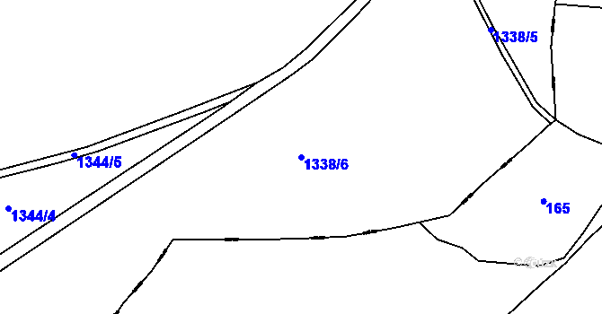 Parcela st. 1338/6 v KÚ Prohoř, Katastrální mapa