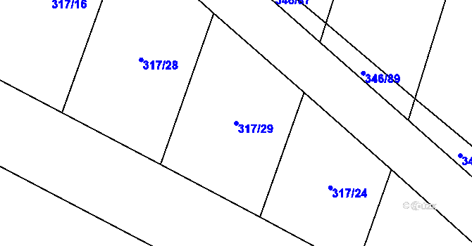 Parcela st. 317/29 v KÚ Prokopov, Katastrální mapa