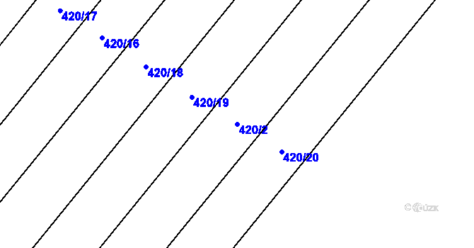 Parcela st. 420/2 v KÚ Prokopov, Katastrální mapa